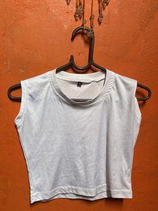 A White Crop Top