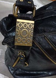 Black Leather Hobo Bag