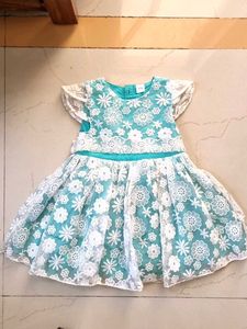 Toddler Girl Aqua Lace Dress