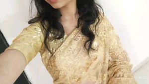 Elegant Gold Saree