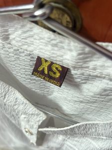 XS White Button-Down Shirt
