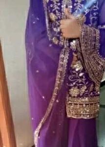 Purple Embroidered Kurta Set