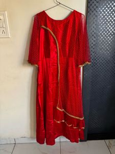 Red Embellished Gown