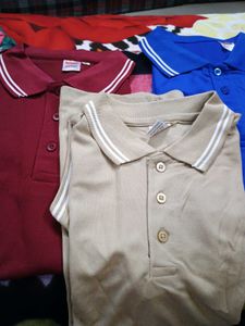Blue Striped Polo Shirt (any 2) &#34;S&#34; Size