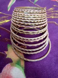 Set of Pink &amp; Gold Bangles