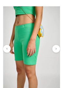 Green Ribbed Biker Set - Brand New