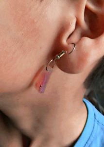 Resin art earrings