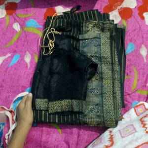 New Black Sari