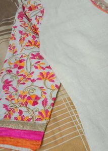 Embroidered White Kurta