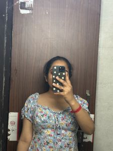 Blue Floral Dresss