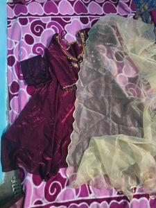 Burgundy Indian Frock