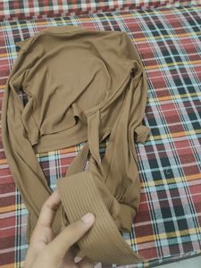 Brown Wrap Around Top