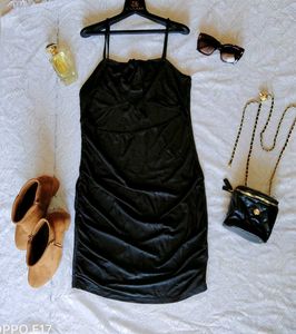 Shein Knot Front Peekaboo Bodycon Dress🖤👗