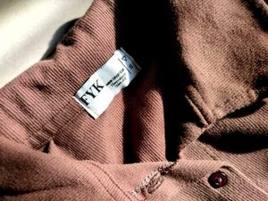 Brown Button-Up Crop Top