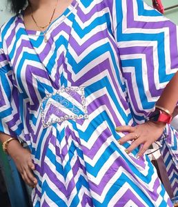 Colorful Chevron Print Kaftan