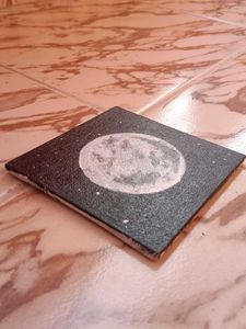 Moon Painting In a 4X4 Canvas