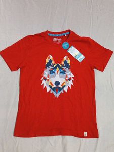 11-12 Year Point Cove Graphic Tee - Geometric Wolf