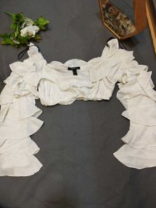 Forever 21 Ruffle Crop Top