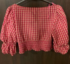 Checkered Crop Top