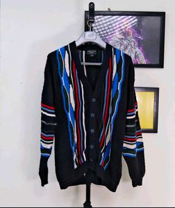 Coogi Patterned Cardigan