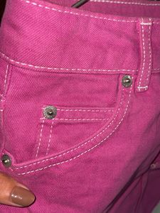 Branded Mini Denim Skirt With Tag