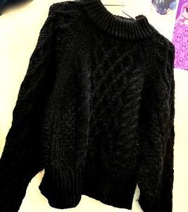 H&amp;M Cozy Black Knit Sweater