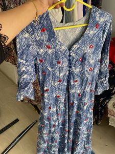 Blue Printed Kurta