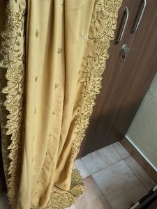 Gold Cut Work Half Saree Dupatta
