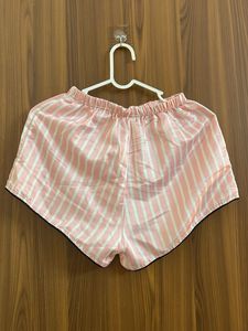 Striped Satin Sleep Shorts