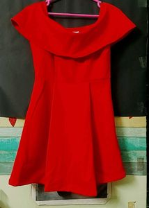 Of shoulder Red Dress