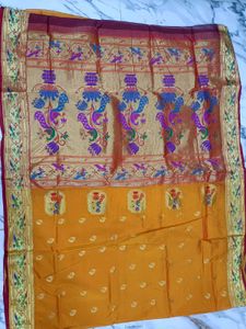 Elegant Yellow Paithani Saree