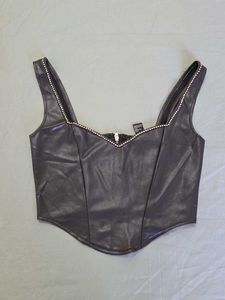 Black Embellished Corset Top | Brand Size - XS