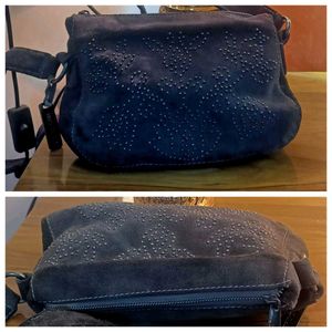 Mango Beaded Suede Sling