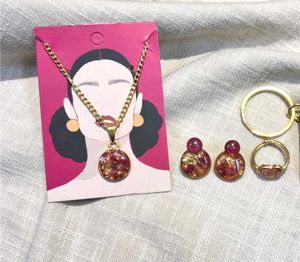 handcrafted Jewelry Set: Necklace, Earrings, Ring,