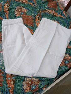 White Cotton Palazzo Pant