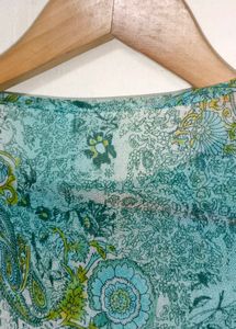 Trendy New Paisley Print Mesh Top