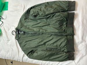 Unisex Olive Green Bomber Jacket