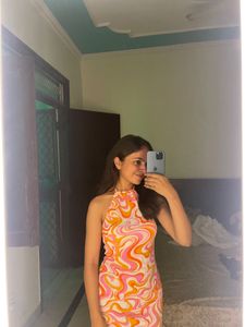 Swirly Halter Dress