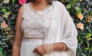 Lehenga Choli set with cancan