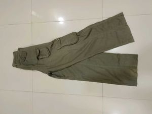 Vintage Olive Green Baggy Cargo Pants