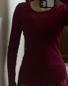 🍒Full Sleeve Cherry Red Top Fits Like A Dream 🍒