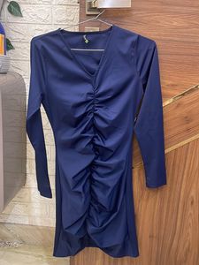 Navy Blue Mini Dress
