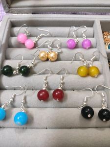 Pearl colourful earrings