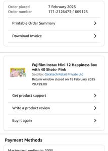 Fujifilm Instax Mini 12 With Bill