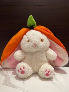 Reversible Carrot Bunny Plush Soft Toy