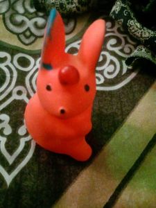 Vintage Orange Rabbit Toy