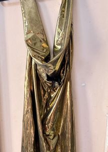 Gold Metallic Mini Dress