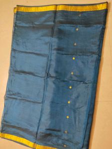 Elegant Blue &amp; Gold Saree