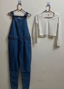 Denim Overalls with Top