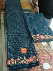 Blue Embroidered Salwar Kameez Set